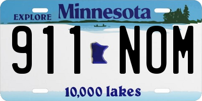 MN license plate 911NOM