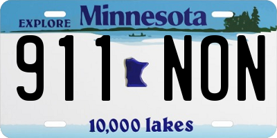 MN license plate 911NON