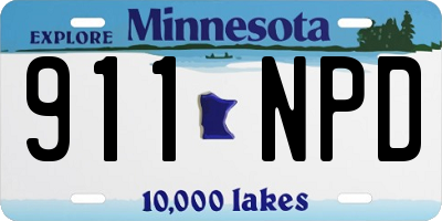 MN license plate 911NPD
