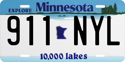 MN license plate 911NYL