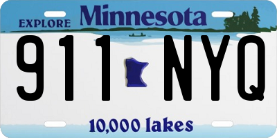 MN license plate 911NYQ