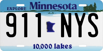 MN license plate 911NYS