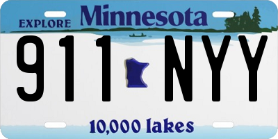 MN license plate 911NYY