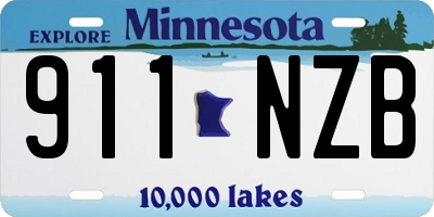 MN license plate 911NZB