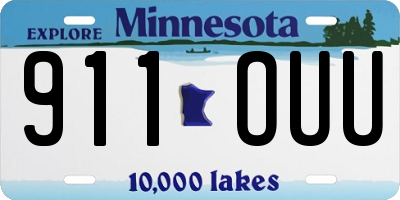 MN license plate 911OUU