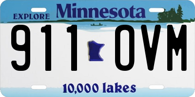 MN license plate 911OVM
