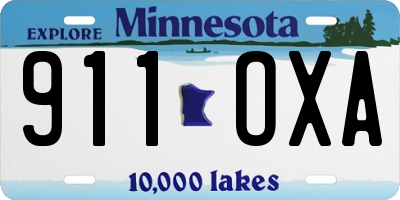 MN license plate 911OXA