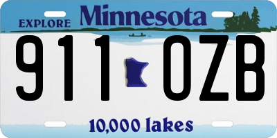 MN license plate 911OZB