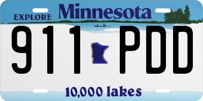 MN license plate 911PDD
