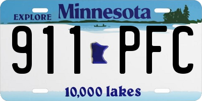 MN license plate 911PFC
