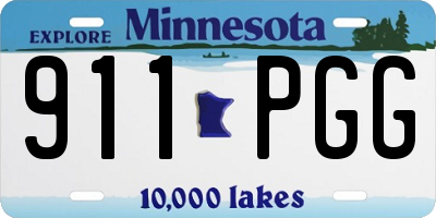 MN license plate 911PGG