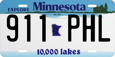 MN license plate 911PHL