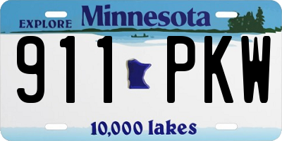 MN license plate 911PKW