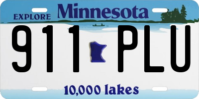 MN license plate 911PLU