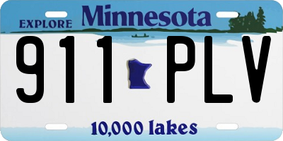 MN license plate 911PLV