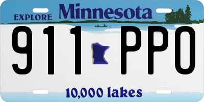MN license plate 911PPO