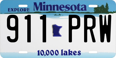 MN license plate 911PRW