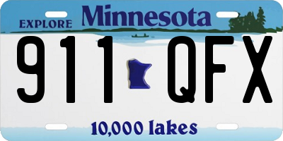 MN license plate 911QFX