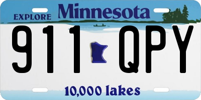 MN license plate 911QPY