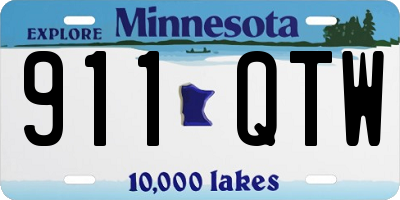 MN license plate 911QTW