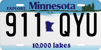 MN license plate 911QYU