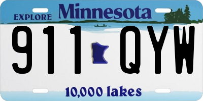 MN license plate 911QYW