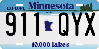 MN license plate 911QYX