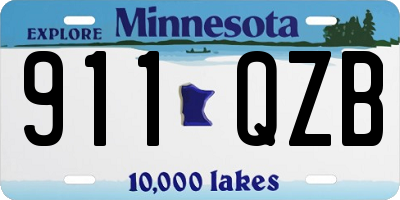 MN license plate 911QZB