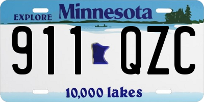MN license plate 911QZC