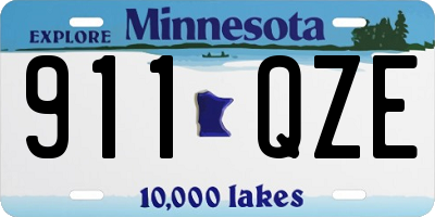 MN license plate 911QZE