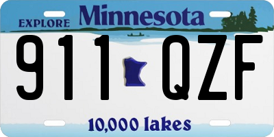 MN license plate 911QZF