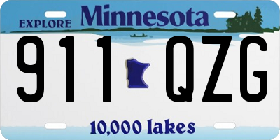 MN license plate 911QZG
