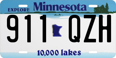 MN license plate 911QZH