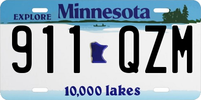 MN license plate 911QZM