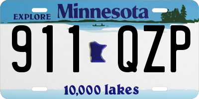 MN license plate 911QZP