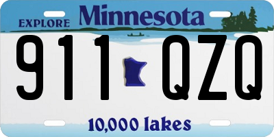 MN license plate 911QZQ