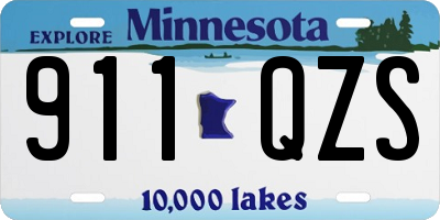 MN license plate 911QZS
