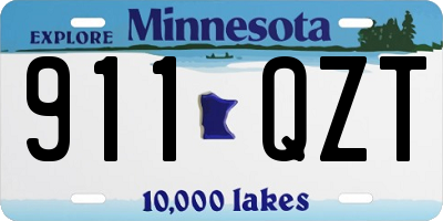 MN license plate 911QZT