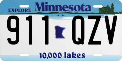 MN license plate 911QZV