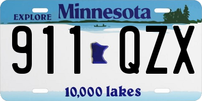 MN license plate 911QZX