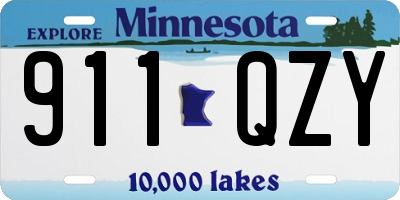 MN license plate 911QZY