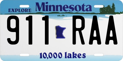MN license plate 911RAA