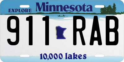MN license plate 911RAB