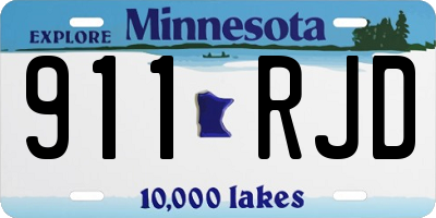 MN license plate 911RJD
