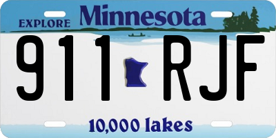 MN license plate 911RJF