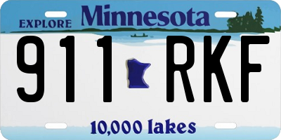 MN license plate 911RKF