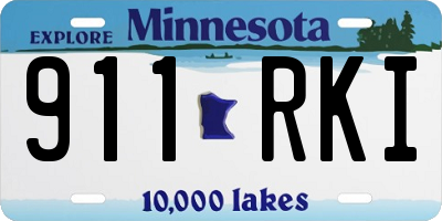 MN license plate 911RKI