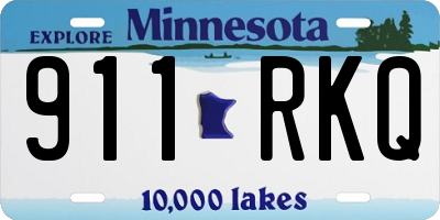MN license plate 911RKQ