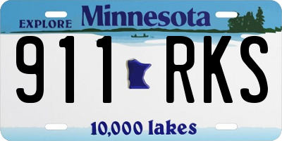 MN license plate 911RKS