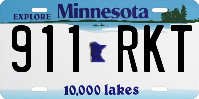 MN license plate 911RKT